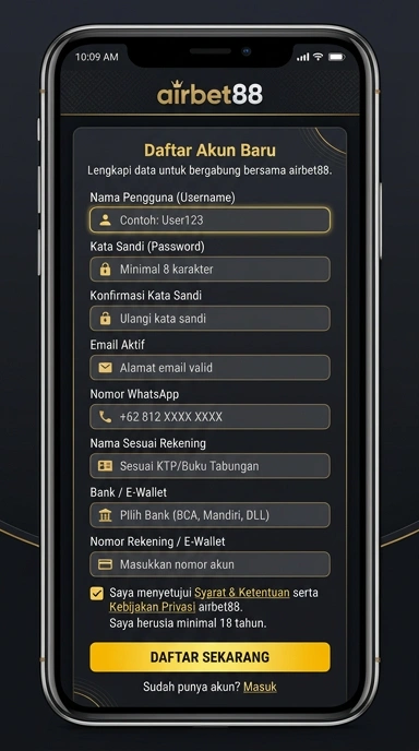 Panduan Registrasi Akun Baru airbet88 untuk Pengguna Android