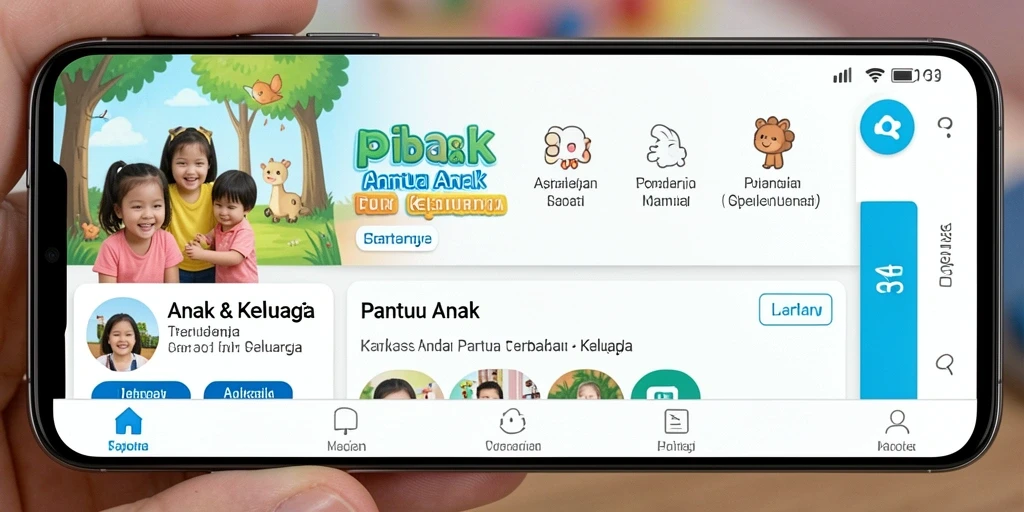 Antarmuka aplikasi Pantau Anak yang informatif dan menarik.