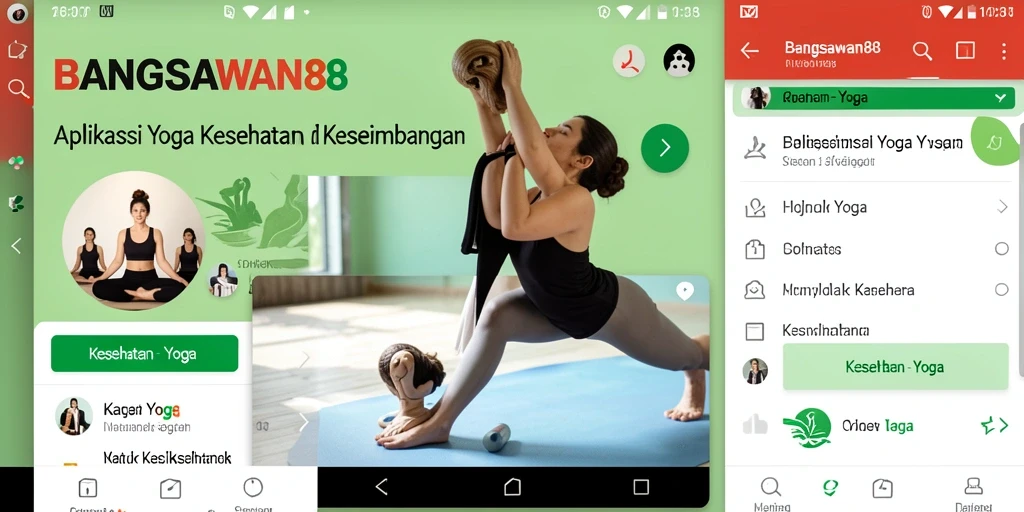 Antarmuka aplikasi BANGSAWAN88 dengan fitur Yoga yang menarik.