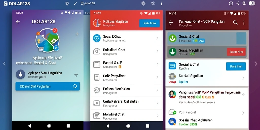 Screenshot antarmuka aplikasi DOLAR138 untuk panggilan VoIP.