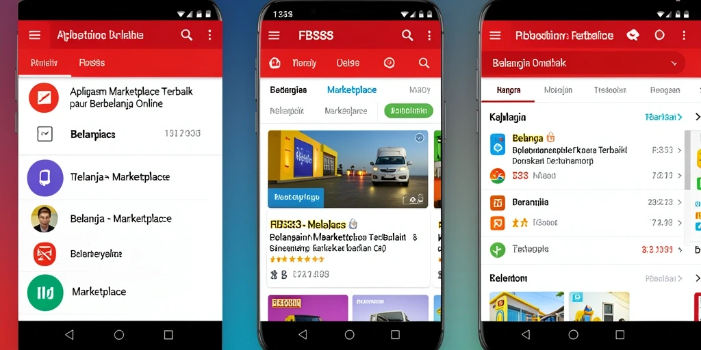 Antarmuka aplikasi FB333 yang user-friendly untuk belanja online.