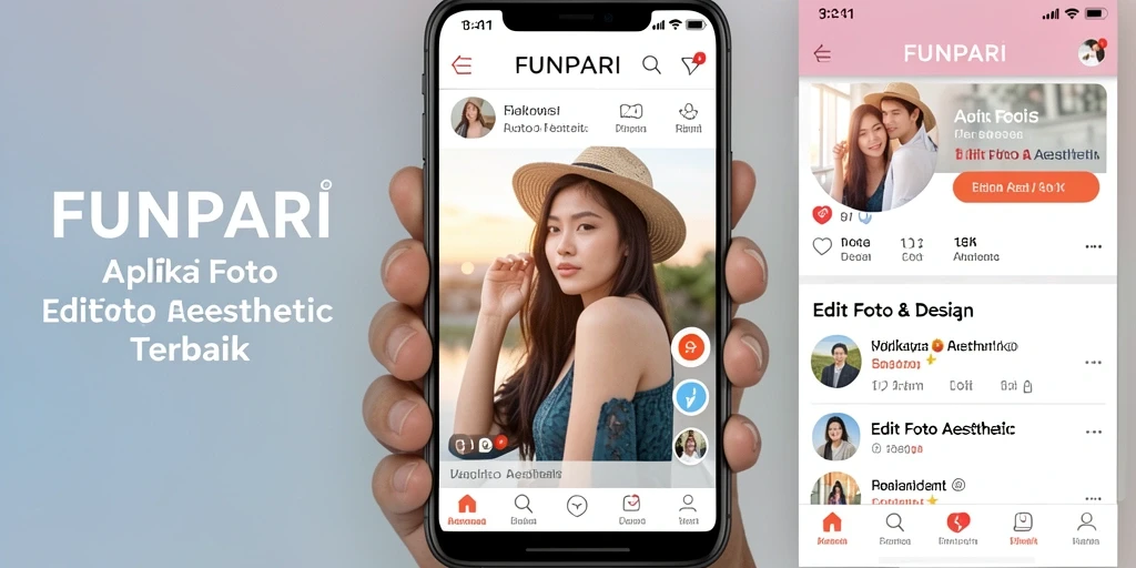 Tampilan antarmuka aplikasi FUNPARI yang modern dan intuitif.