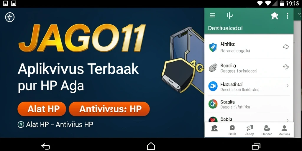 Tampilan antarmuka JAGO11 yang sederhana dan fungsional untuk Antivirus HP.