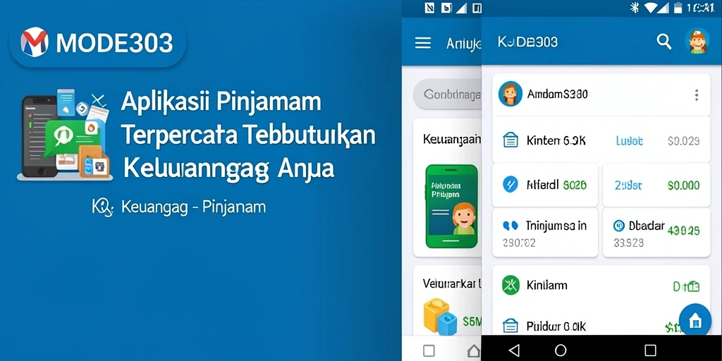 Antarmuka pengguna MODE303 yang sederhana dan fungsional.